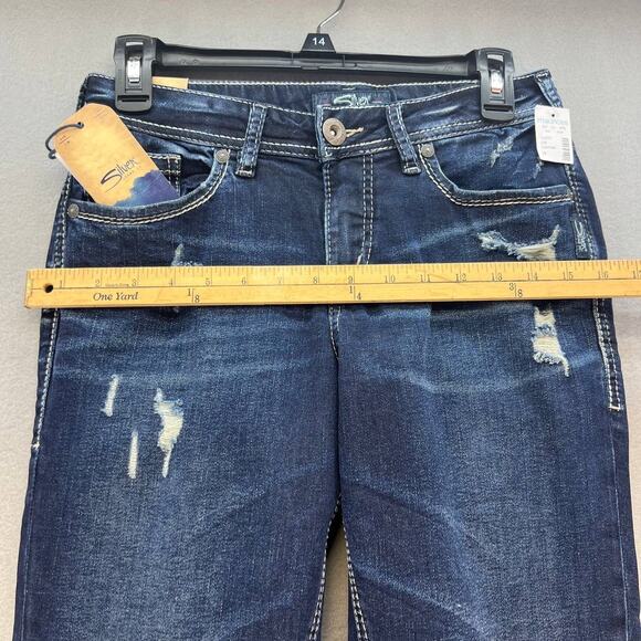 NWT Silver Jeans Co. Suki Capri Women's Jean Capri Size W28 L22.5 Mid Rise - Picture 13 of 16